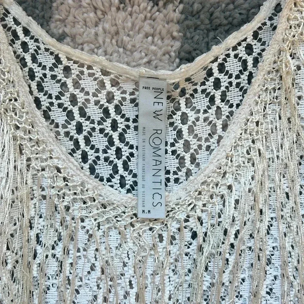 Free People Fringe & Lace Top! - Picture 2 of 3